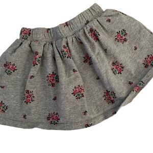 Gap Grey Floral Skirt sz 2T Grey Jersey Skirt Flower print